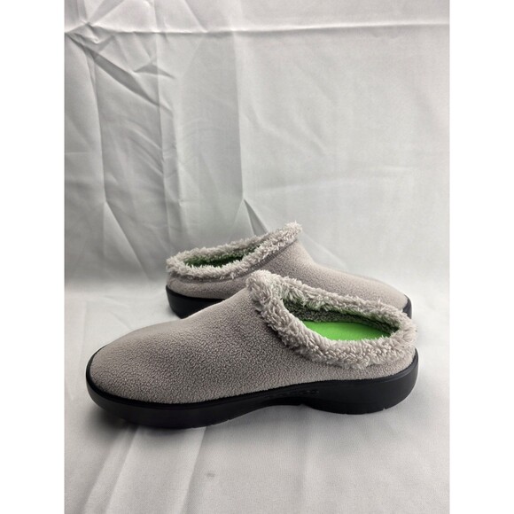 OOFOS OOcoozie Mule Shoes Mens 10 Tan Fleece Lined SlipOn Recovery Comfort Cabin main image 7